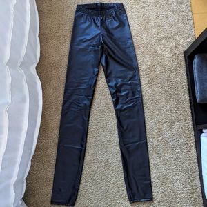 XS H&M Faux Leather Leggings 